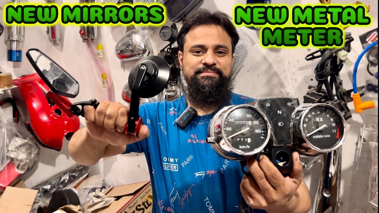 Motorcycle New Metal Meter And New Mirrors | Bike Modification New accessories | @lahoridrives