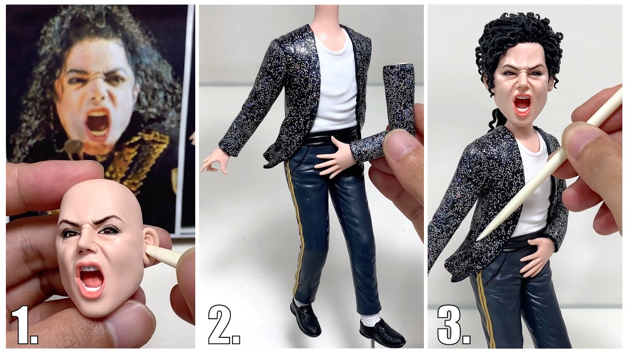 Michael Jackson made from polymer clay, the full figure sculpturing process【Clay Artisan JAY】