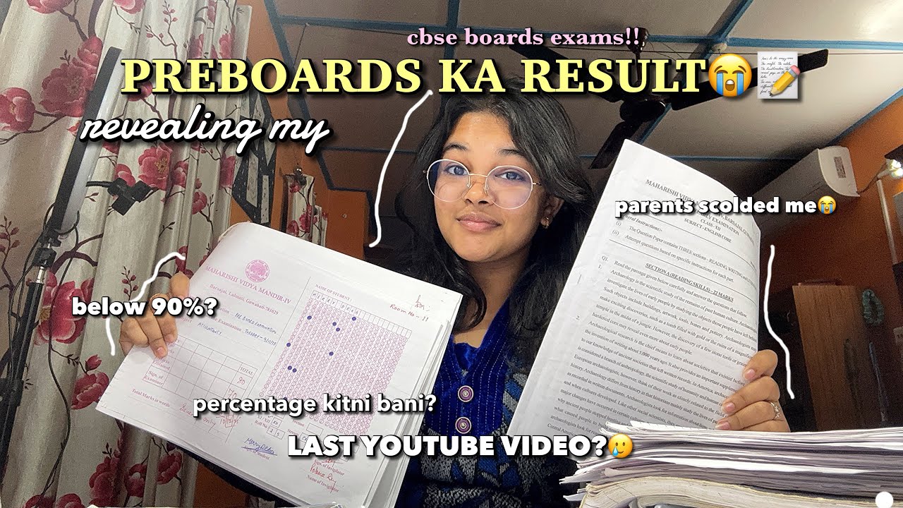 revealing my AWFUL PREBOARD ka RESULT😭😭cbse 12th grader | amy&rsquo;s frame | board exams📝 class 10