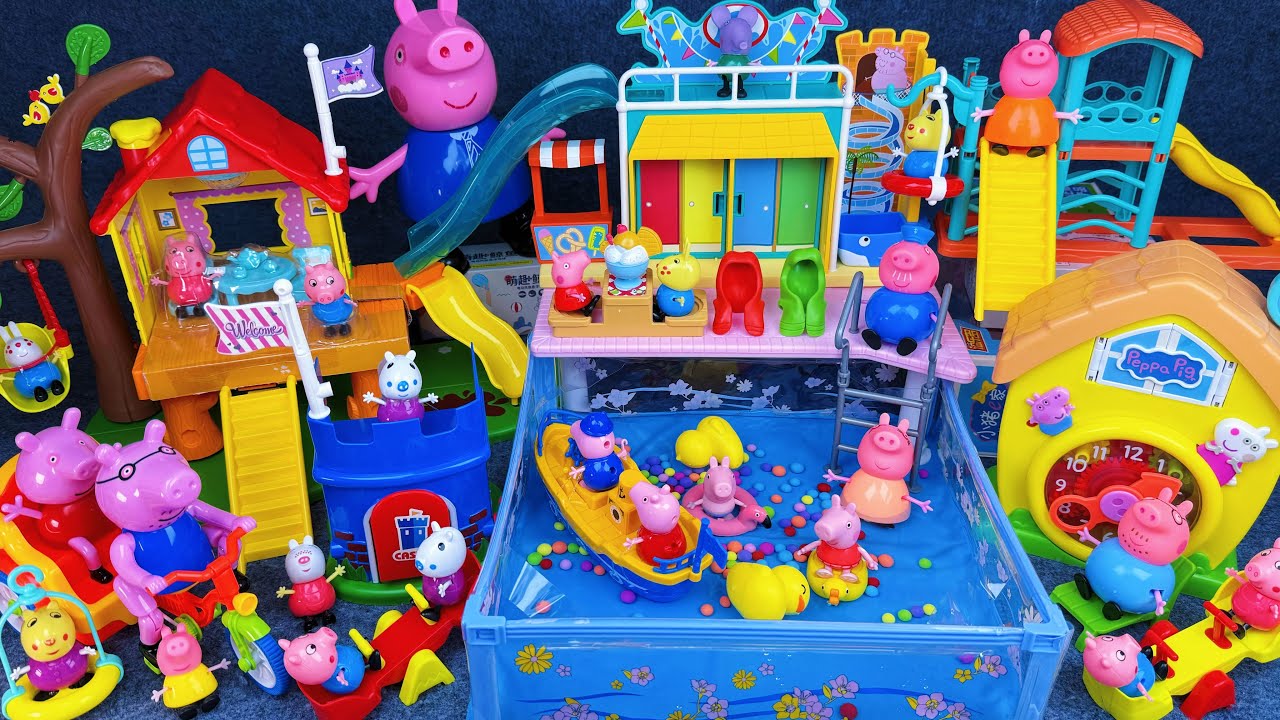 15 Minutes Satisfying with Unboxing Cute Peppa Pig Water Park Playset ASMR | Review Toys
