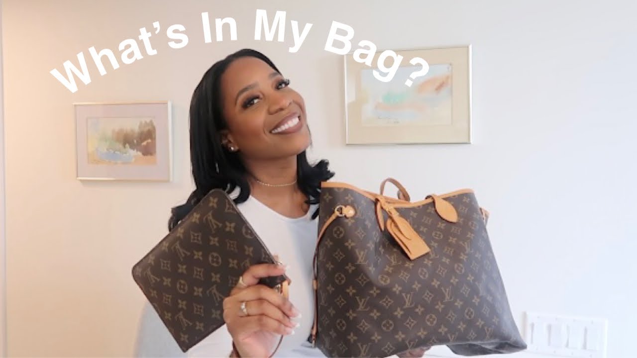 Inside Louis Vuitton Neverfull Bag? Purse Essentials + GM Planner (What’s In My Bag) @HeyItsMarsha