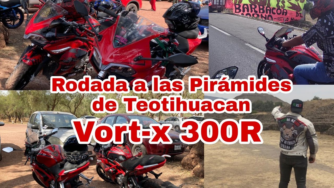 Rodada a pirámides de Teotihuacan 👌‼️, Velocidad crucero  con vort-x 300r más de 130km/h🔥😱