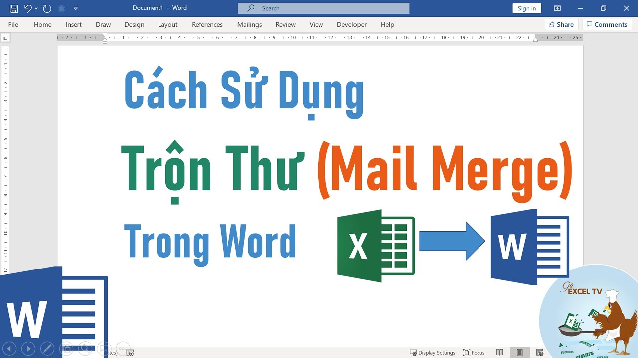 Hướng dẫn cách sử dụng Mail Merge (trộn thư) trong Word