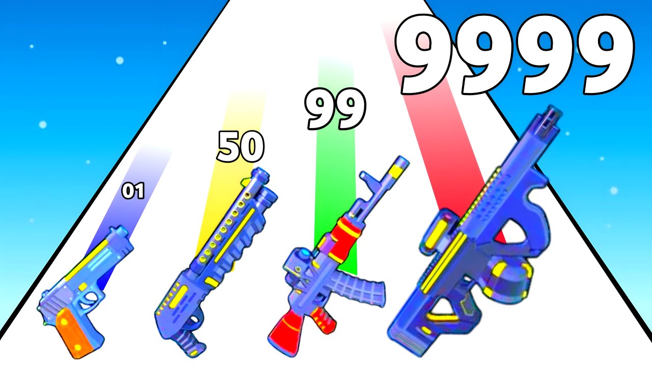 MAX LEVEL WEAPON RUN GAMES - Gun Clans 2048 Up Gameplay