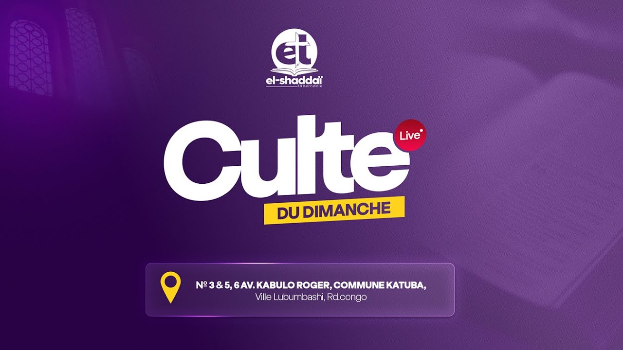 CULTE DU DIMANCHE 11 JANVIER 2026 / REV. PASTEUR FREDDIE MASUDI