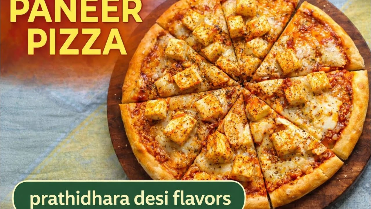 Paneer Pizza 🍕 | Easy Homemade Pizza Recipe | Prathidhara Desi Flavors