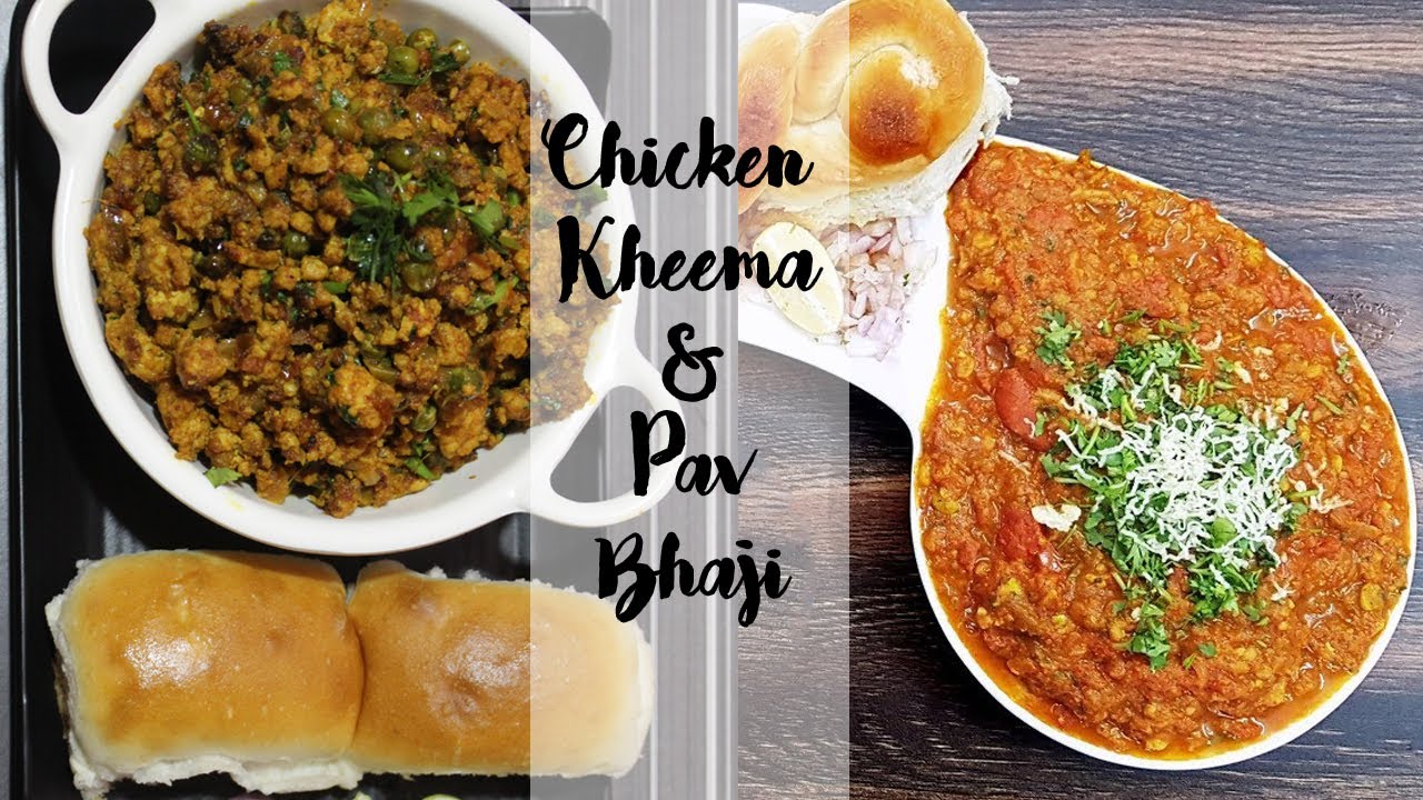 STREET STYLE CHICKEN KHEEMA PAV & PAV BHAJI RECIPE|TODAY's LUNCH Recipe|SIMPLE & EASY COOKING|BACAH|