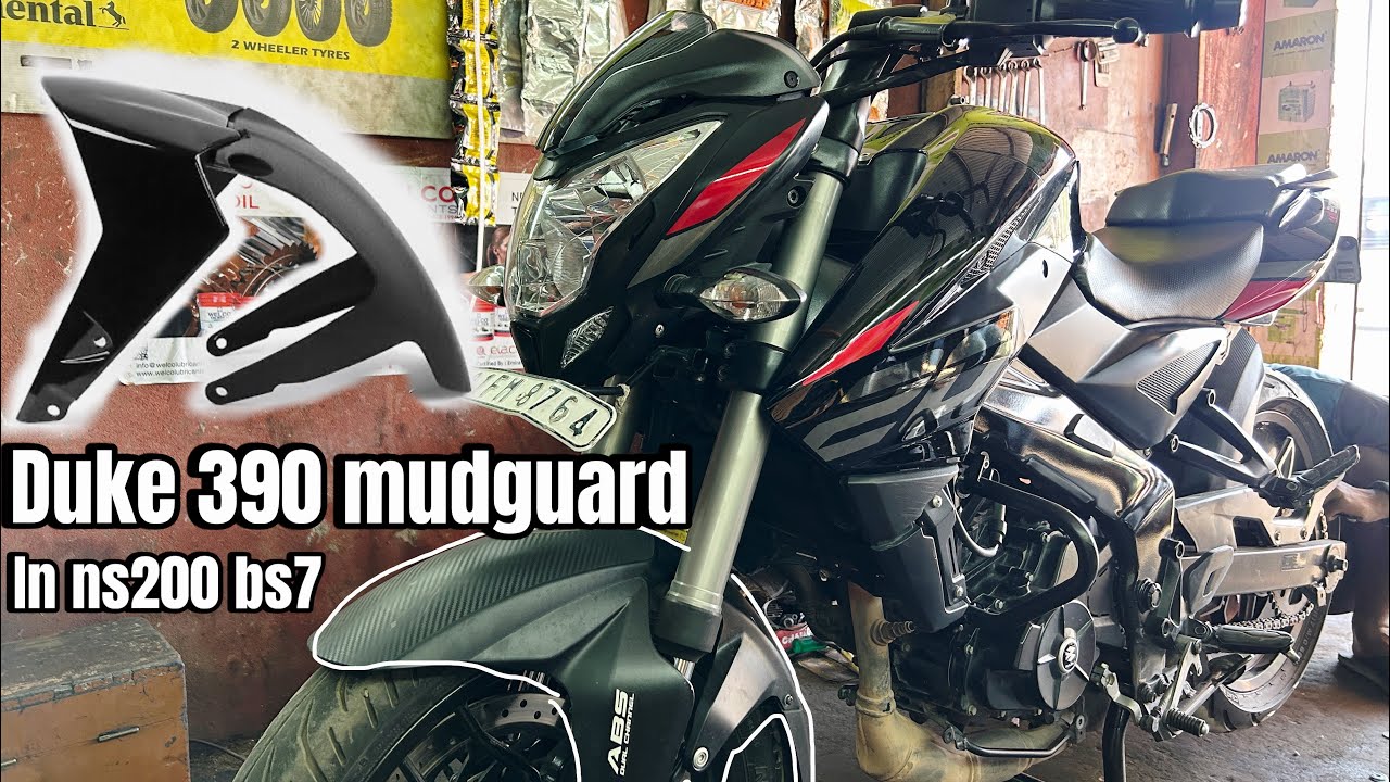 Duke390 front mudguard installed in ns200 bs7🔥