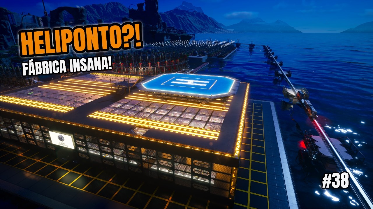 🚁 Construí um HELIPONTO no meio do MAR! | Satisfactory