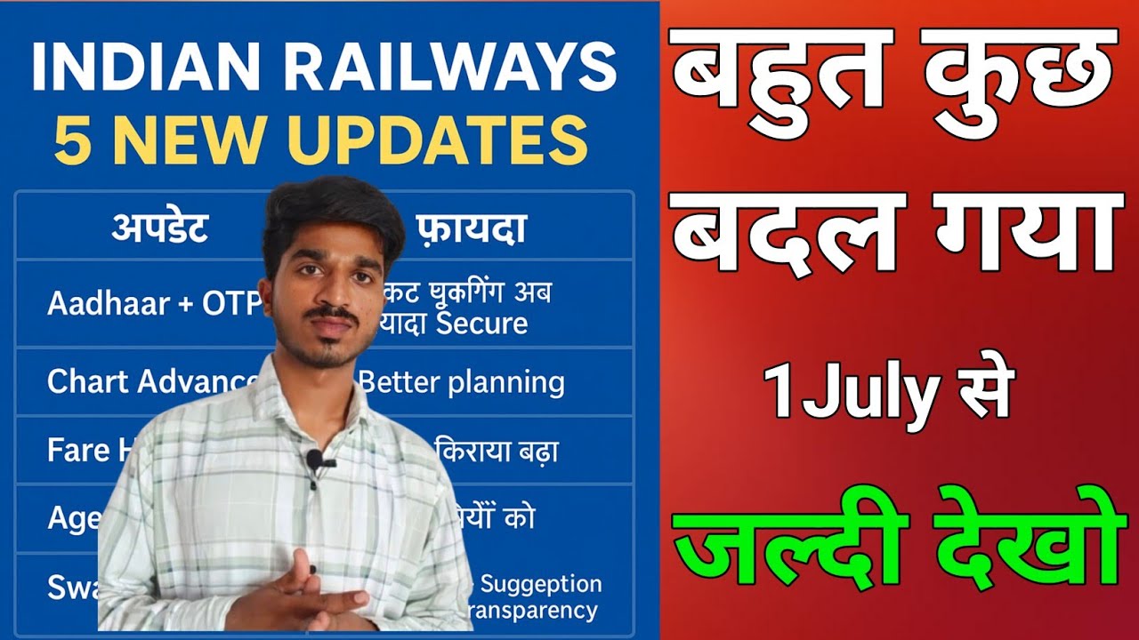Indian Railway के 5 नए Rules लागू! | July 2025 से क्या बदल गया?🔥 IRCTC new update
