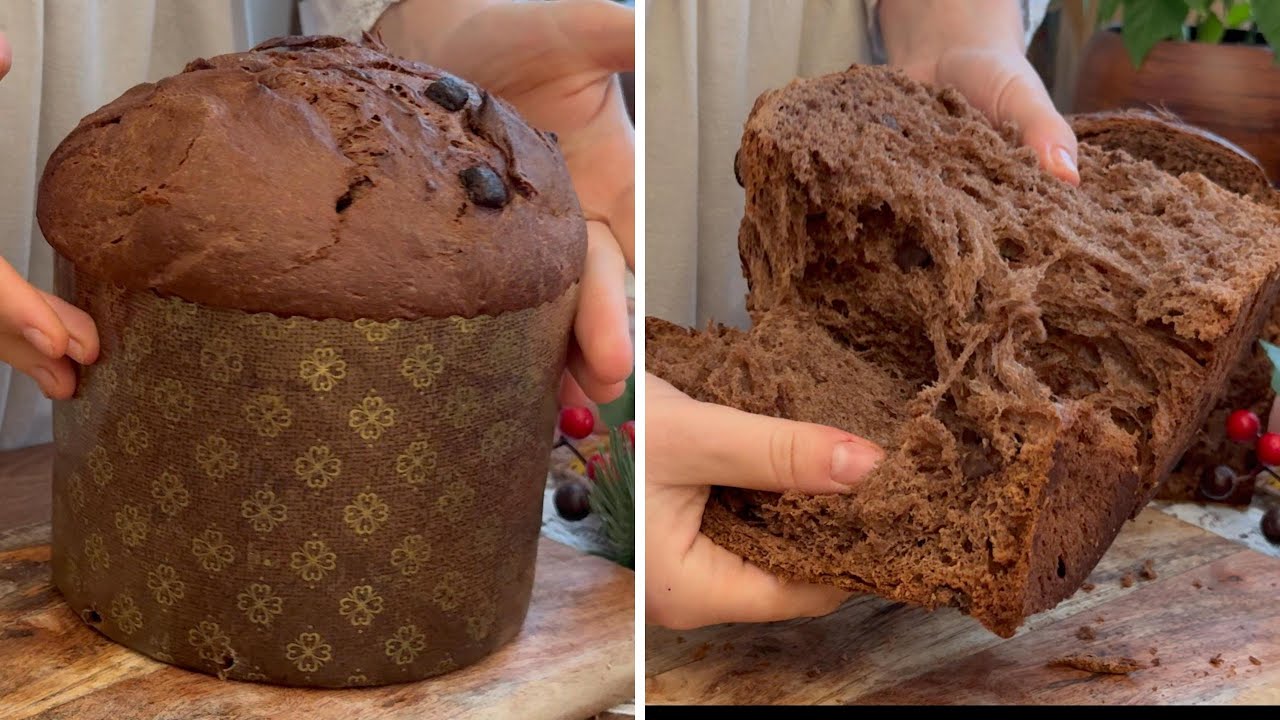 Панеттоне с шоколадом и какао и сыром Lievito Madre | Нежный, насыщенный и стоящий каждого шага.