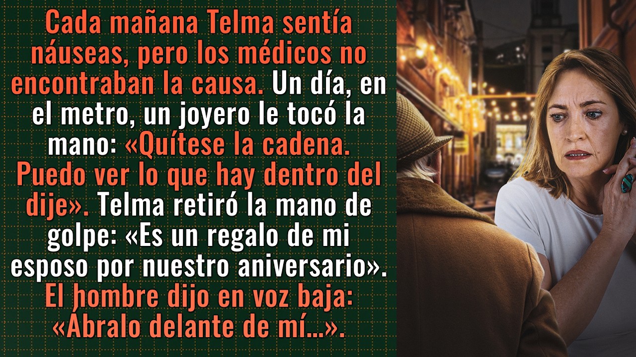 A Telma le daban náuseas cada mañana, hasta que en el metro un joyero vio algo extraño en su dije.