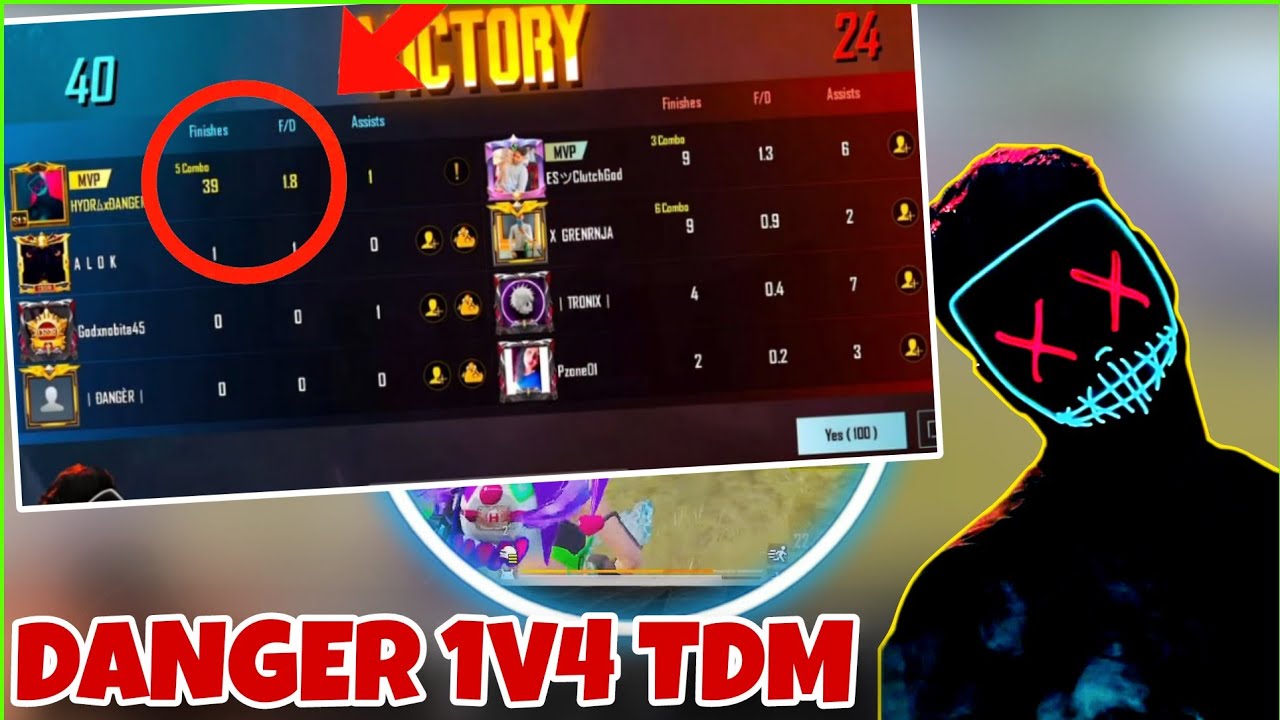 Danger 1v4 In tdm Solo Challenge 😍🔥