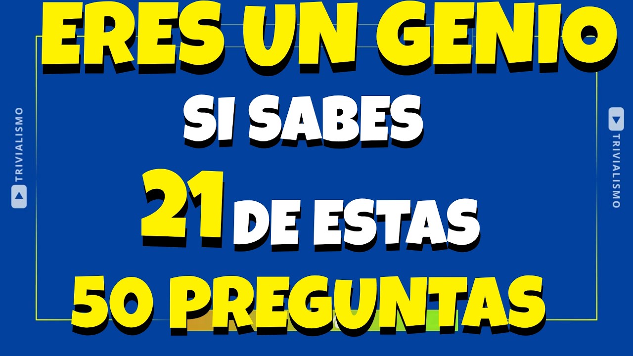 Solo los MÁS SABIOS lo logran 😎 | Test de Cultura General