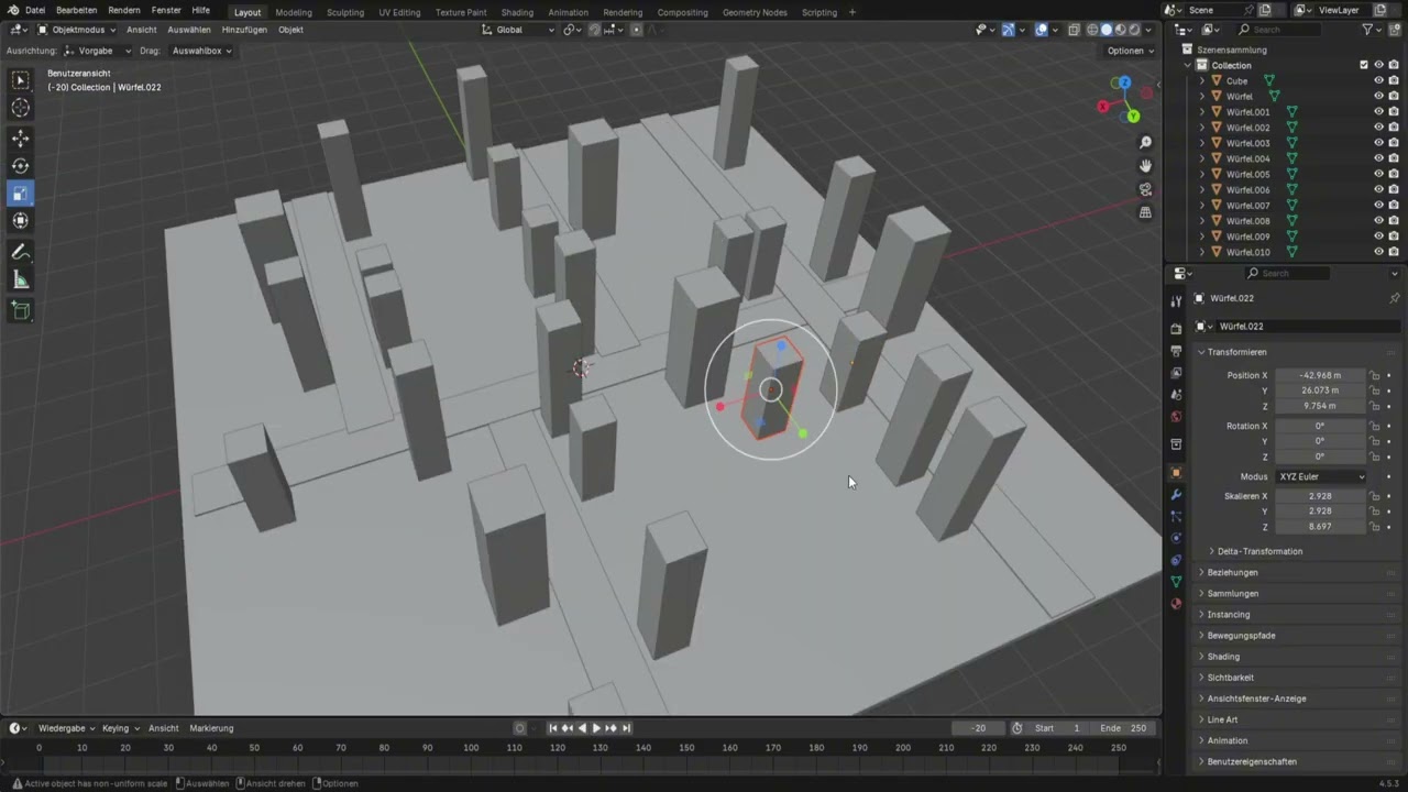 Tag 1 Blender Lernen | Stadt Projekt