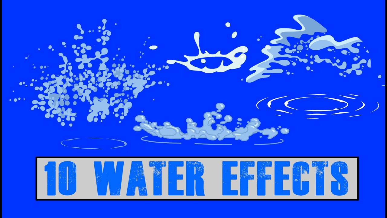 Water Splash Effects ( Bluey Screen )