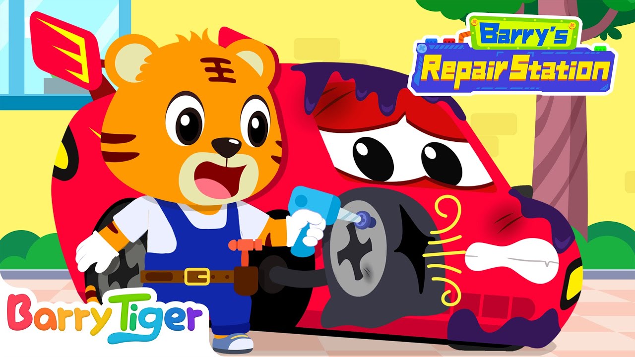 🏎️💥Race Car vs. Octopus Truck![NEW] | BarryTiger Repair Station | Kids Cartoons