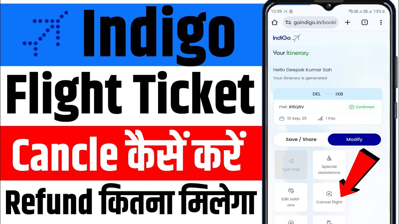 Indigo Flight ka Ticket Cancel Kaise Kare | Indigo Flight Ticket Cancel | How To Cancel Indigo