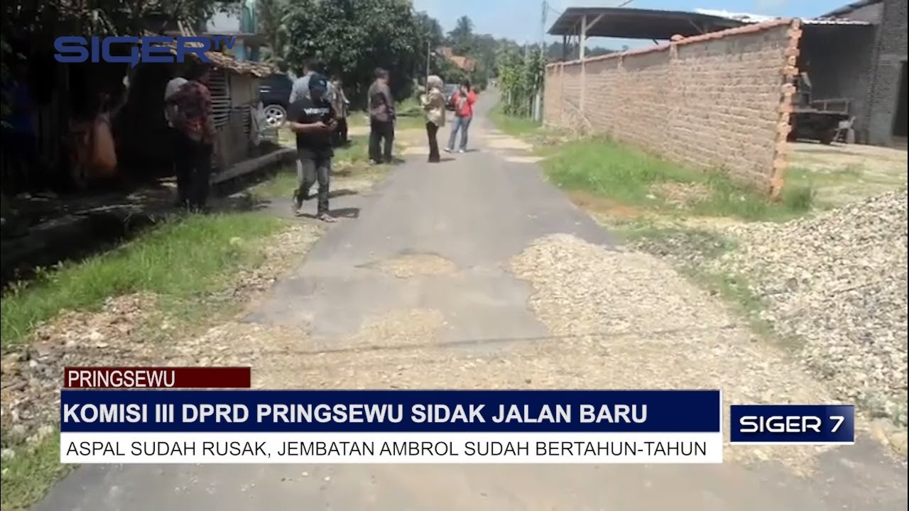KOMISI III DPRD PRINGSEWU SIDAK JALAN BARU ASPAL SUDAH RUSAK, JEMBATAN AMBROL SUDAH BERTAHUN TAHUN