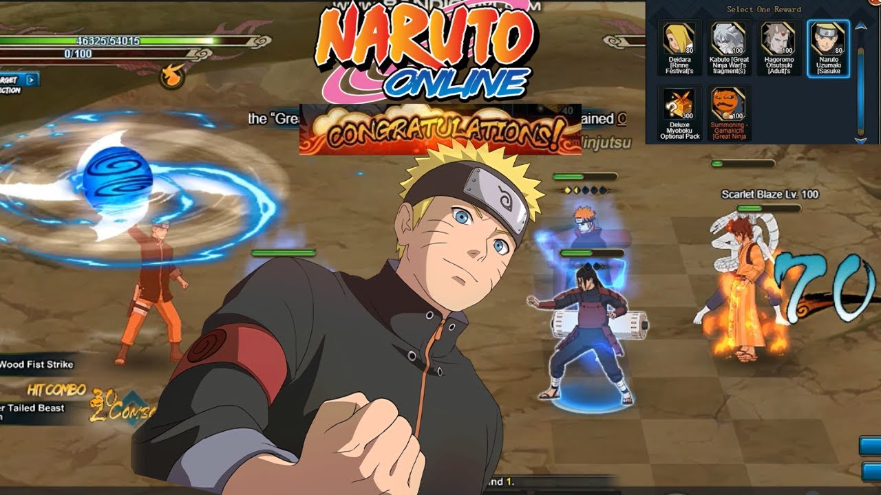 Naruto Online - TESTPLAY *NEW* Naruto [Sasuke Shinden] ENGLISH SERVER