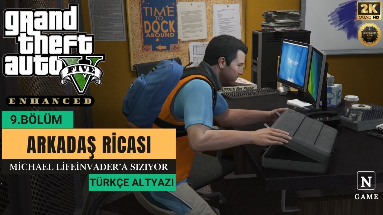 GTA 5 Enhanced – Bölüm 9: ARKADAŞ RİCASI – Lifeinvader Görevi | 2K 60FPS Türkçe Altyazı
