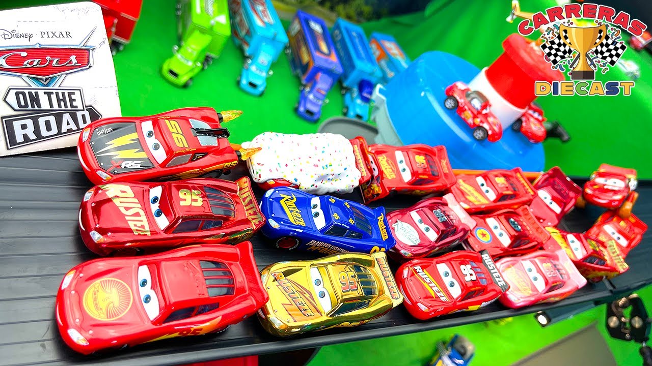 95 RAYO MCQUEEN CARRERAS DIECAST CAMPEONATO CARS Aventuras en el camino