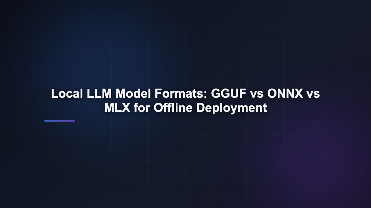 Local LLM Model Formats: GGUF vs ONNX vs MLX for Offline Deployment