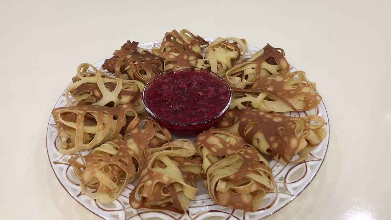 Lace pancakes. Кружевные блинчики.