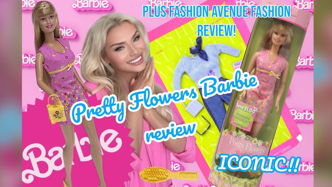 VINTAGE BARBIE REVIEW! 2000 Pretty Flowers BARBIE doll! FASHION AVENUE BARBIE FASHION REVIEW! Y2K!