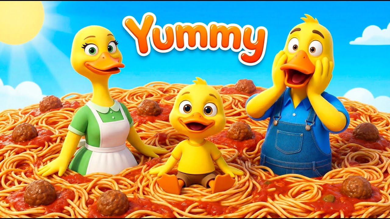 Little Duckling Wants Spaghetti and Mom Surprises Him 🐥🍝💕