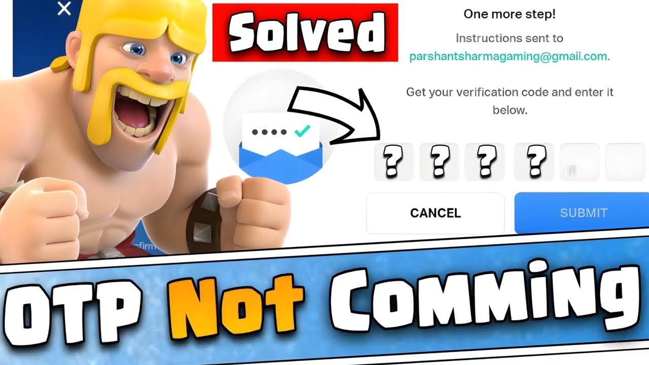 Supercell ID verification code not received & not coming problem solved | Gmail OTP not send in coc