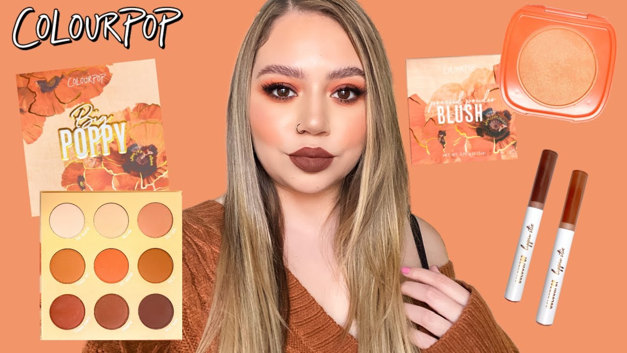 COLOURPOP BIG POPPY COLLECTION | SWATCHES, TUTORAL + REVIEW | Makeupbytreenz