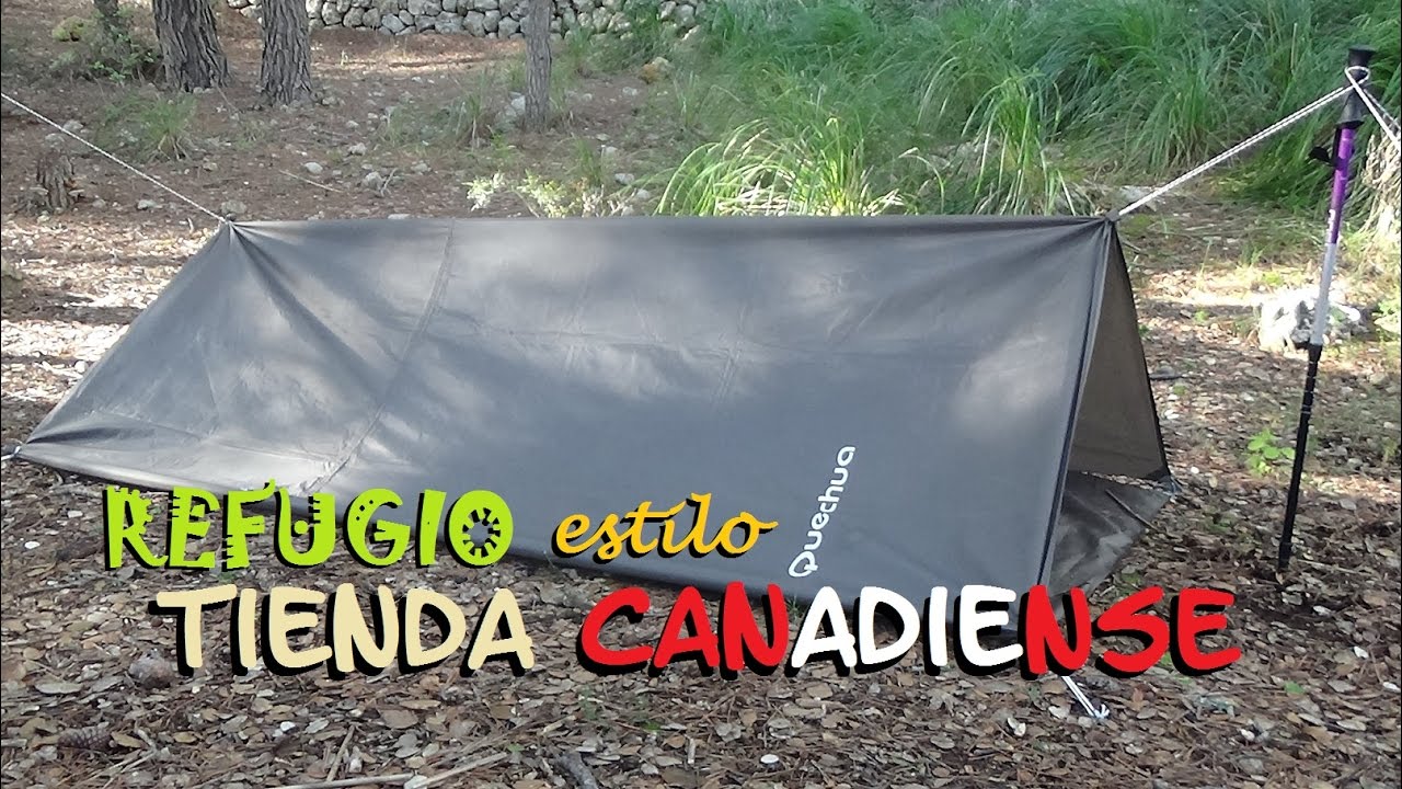 Tarp 3x3. Refugio tienda canadiense. Shelter Canadian Tent