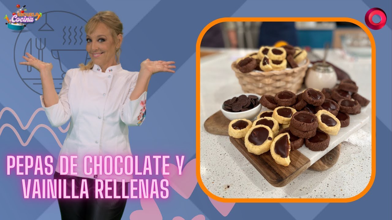 Pepas de chocolate y vainilla rellenas | #EscuelaDeCocina