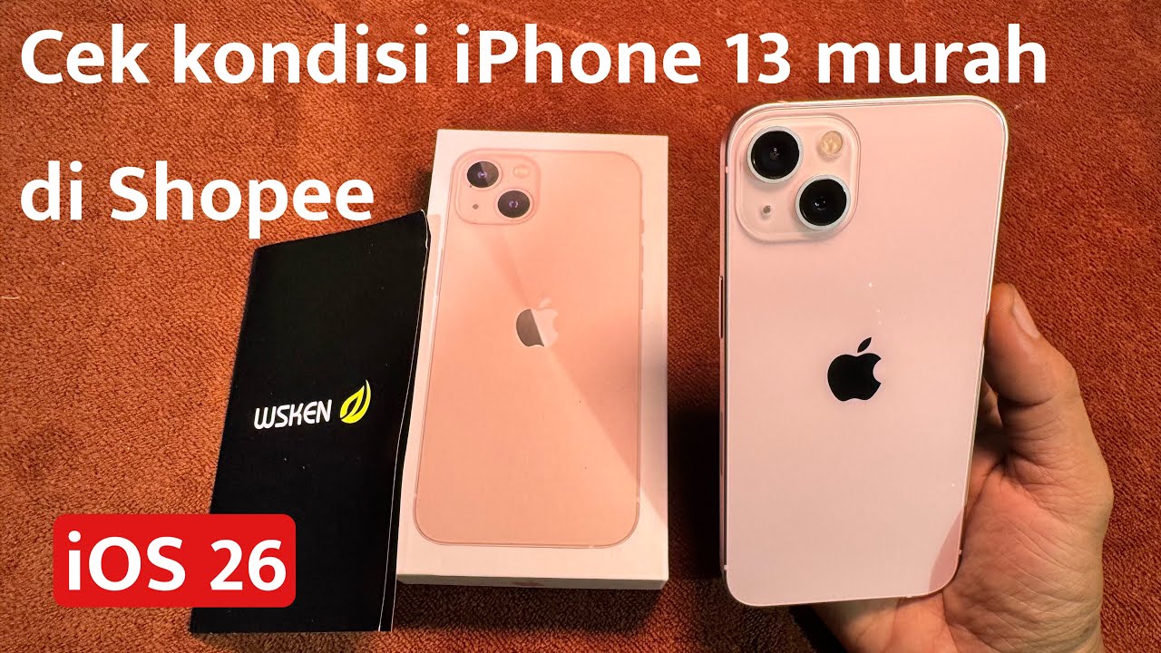 Nekat beli iPhone 13 ex inter 4 jutaan di Shopee murah langsung update iOS 26