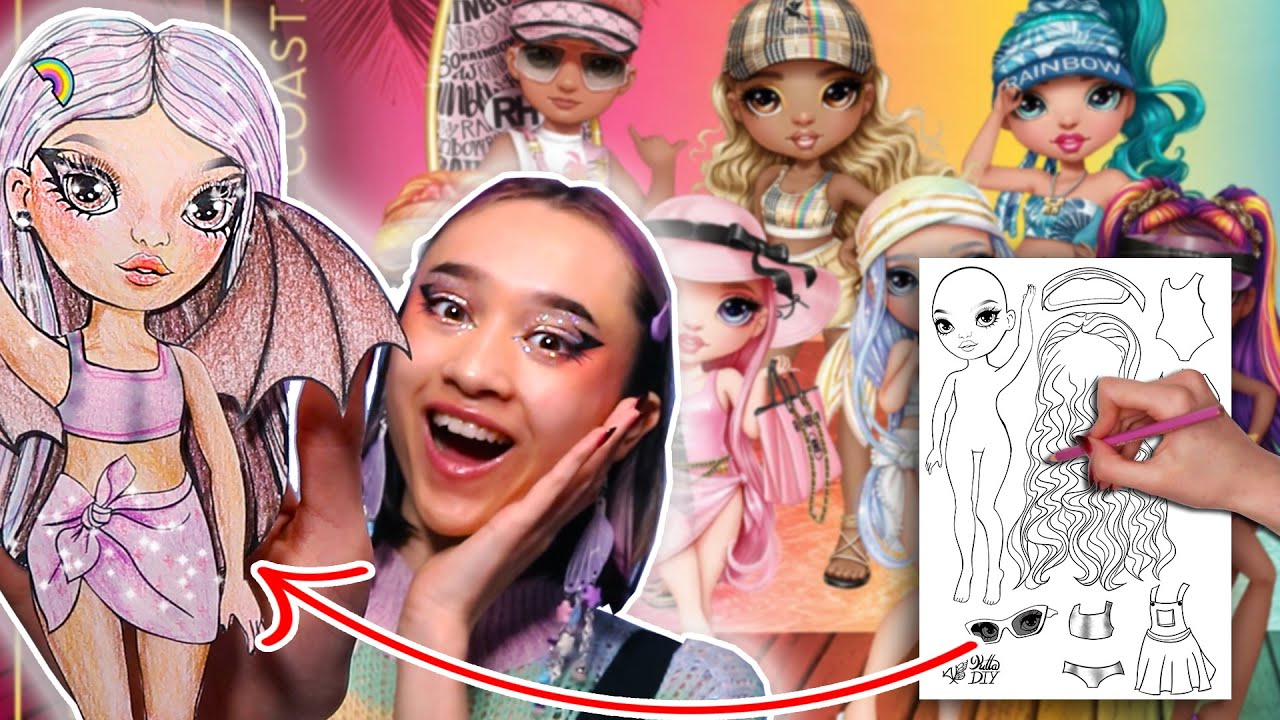 ZO MAAK JIJ JE EIGEN PAPER DOLL!! | Rainbow High Pacific Coast WEDSTRIJD