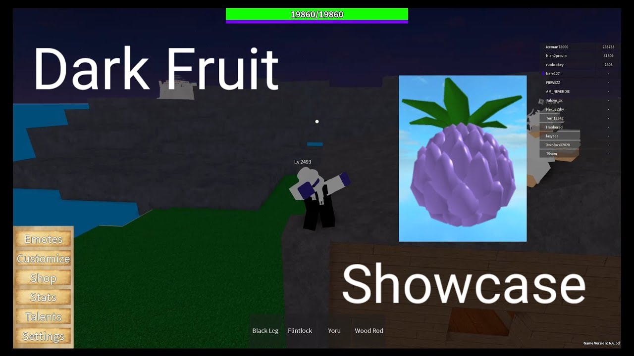 Roblox One Piece Legendary Dark Fruit Showcase And Pack?!!
