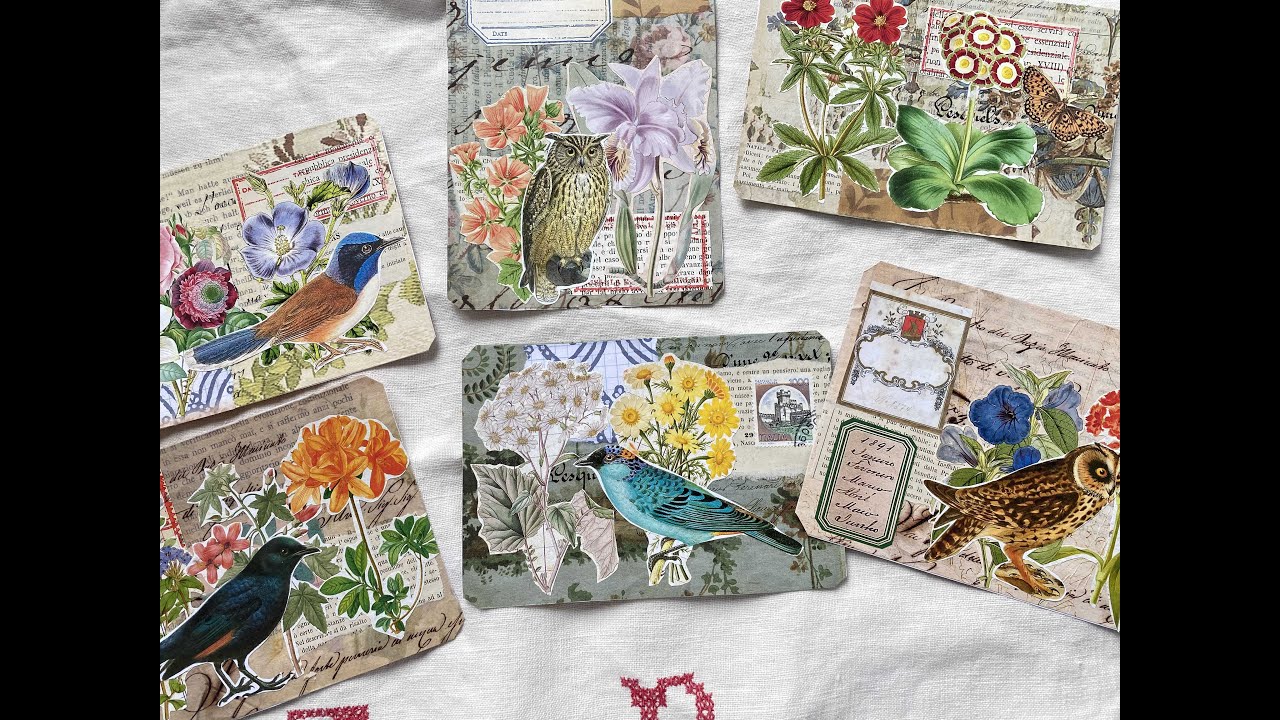 #roxysweeklychallenge | Tutorial | Garden collage journal cards | Week 25