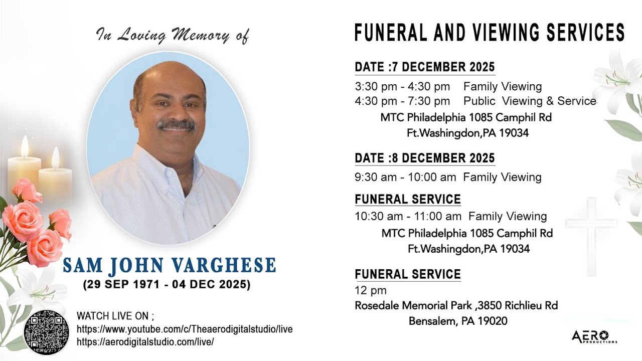 VIEWING SERVICE | SAM JOHN VARGHESE | LIVE