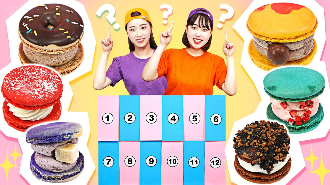 마카롱 소스 복불복 먹방 Macaron Mukbang Roulette Sauce Challenge by yomi yami