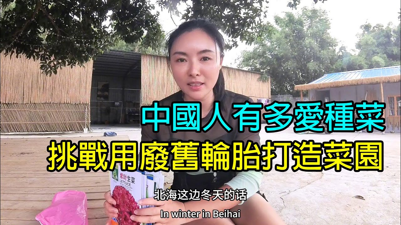 中國人到底有多愛種菜？挑戰用廢舊輪胎打造農家菜園，一場大雨損失大半How much do Chinese people love growing vegetables?#中國農村 #鄉村生活 #狗狗
