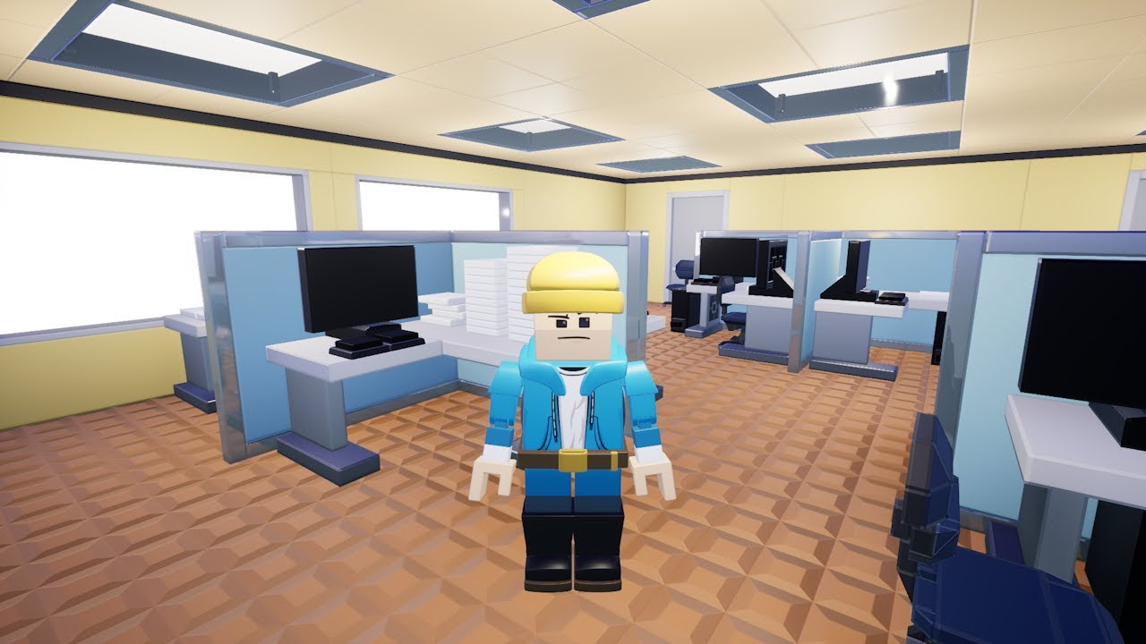 Brickadia en español | Officecorp Inc | ¿Una aventura estilo The Stanley Parable?