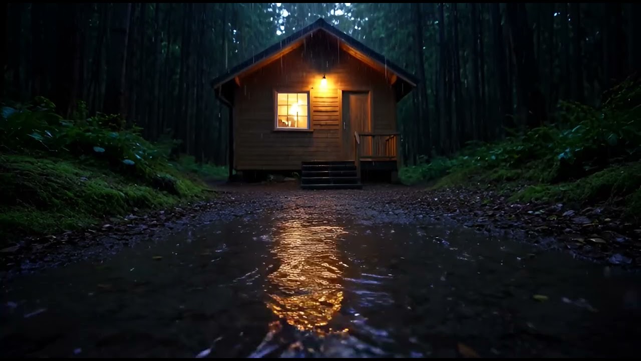 Deep Sleep Immediately  Rain in Cozy Cabin Ambience