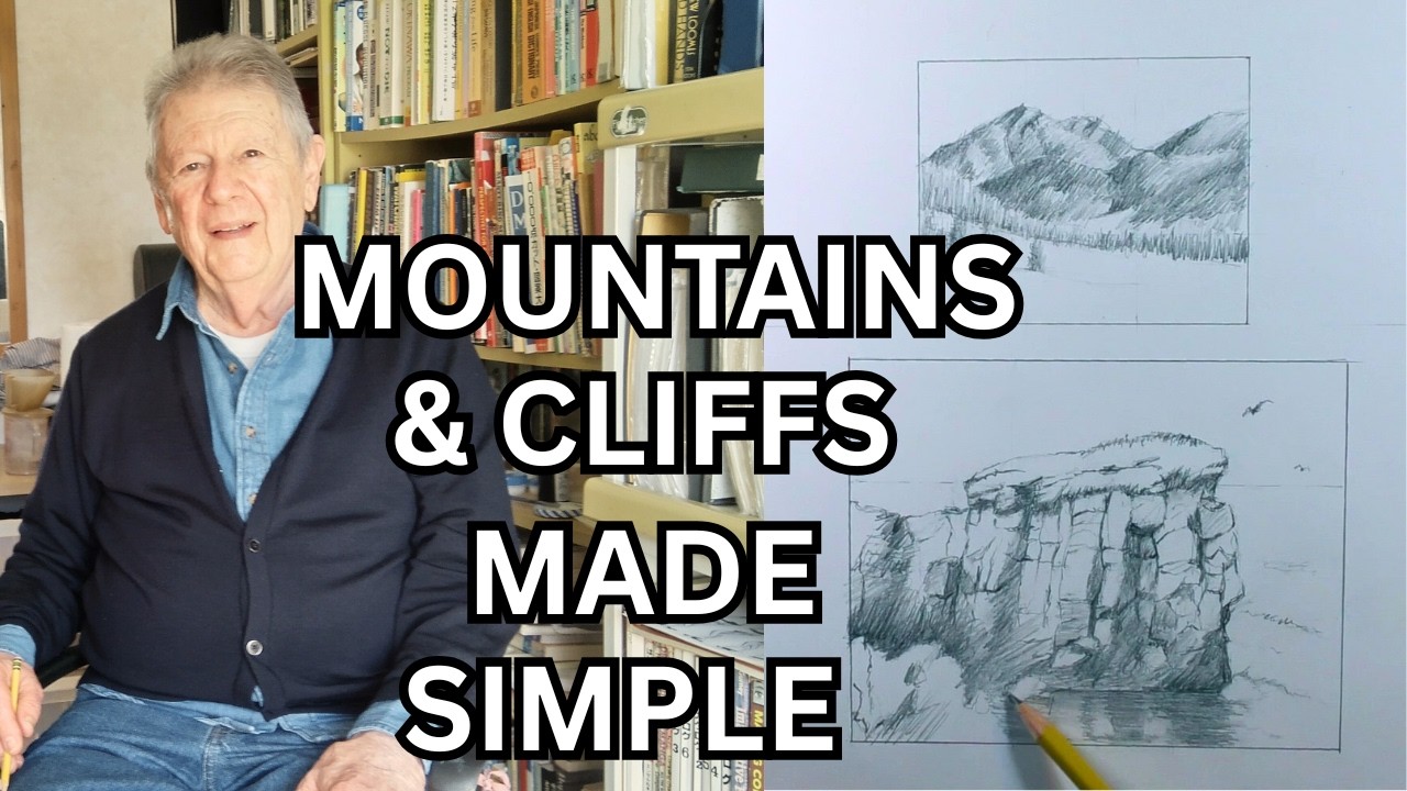 How To Draw Mountains and Cliffs | Shape, Proportion, and Simp;ification