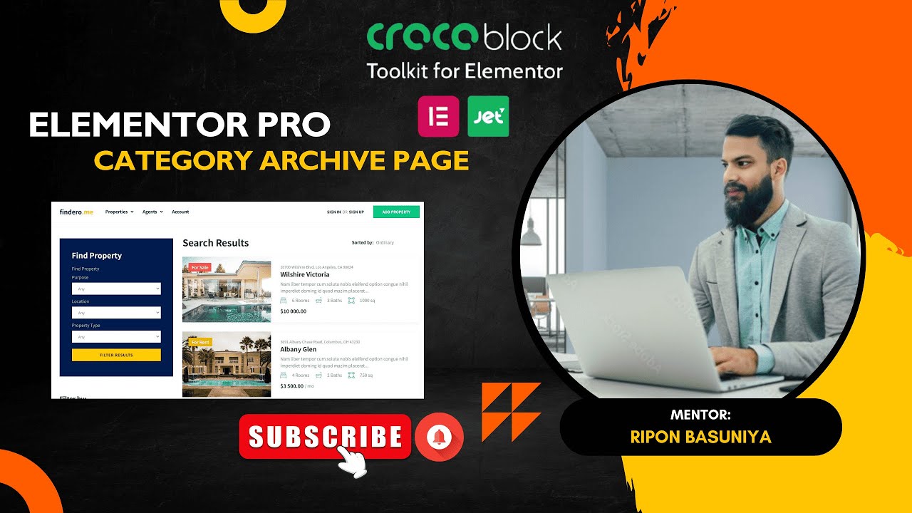 How to Create Category Archive Page in WordPress by Elementor Pro | Crocoblock | Jetengine Tutorial