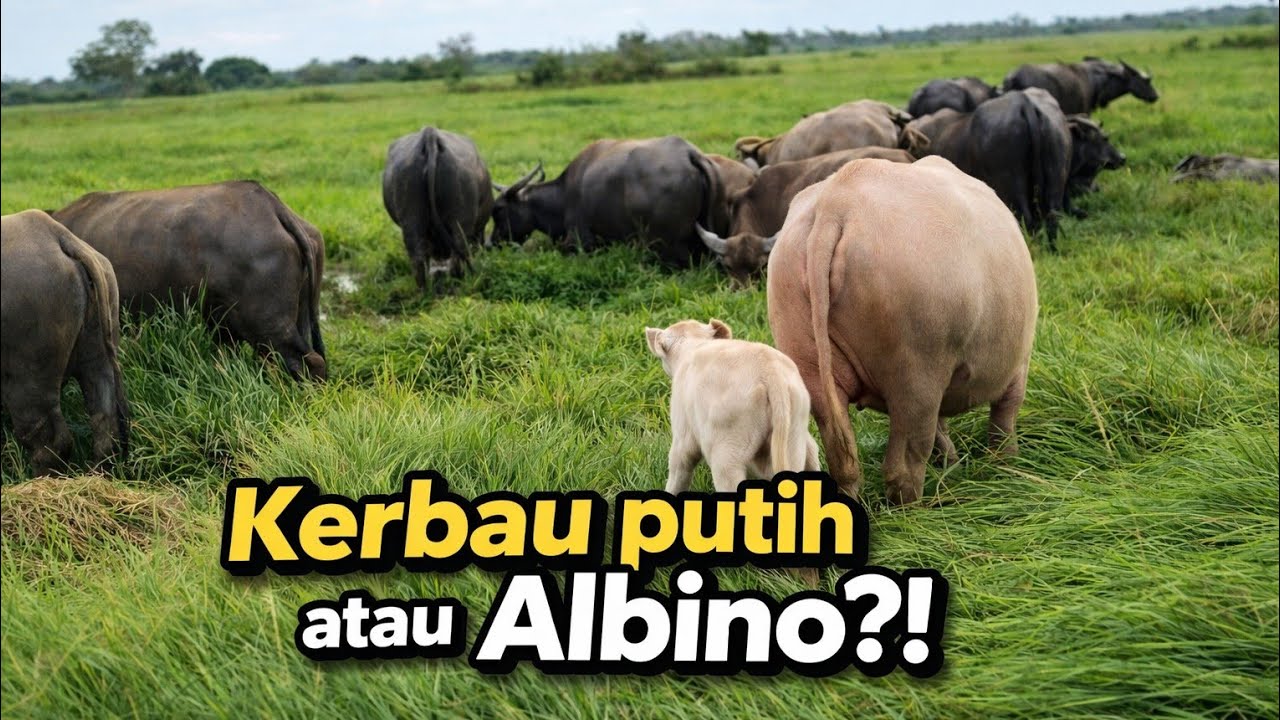 Kerbau putih atau Albino⁉️