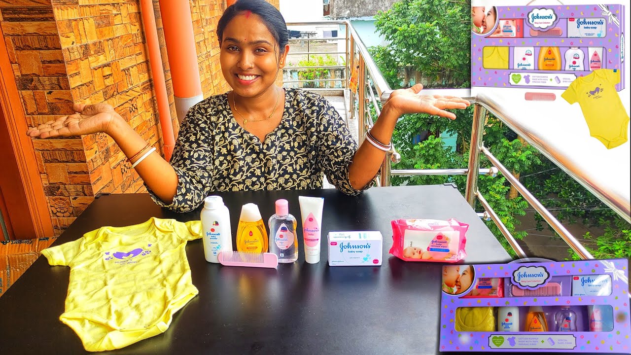 JOHNSON'S Baby Care Collection Gift Set with Organic Cotton Dress | Baby Care Combo from Flipkart