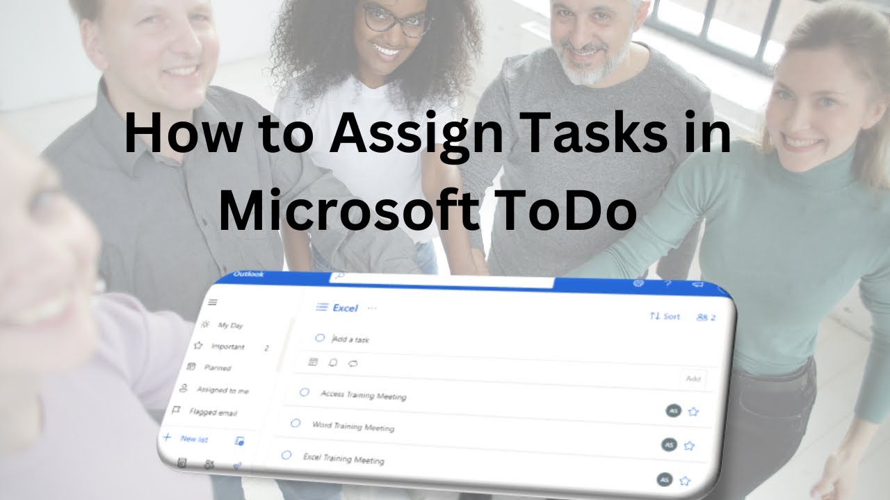 How to assign tasks in Microsoft ToDo. Create groups and share lists.