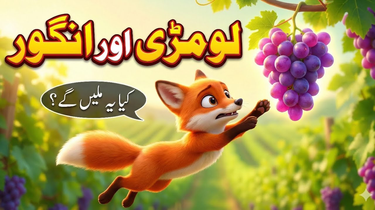 Lomri Aur Angoor | Jo Na Mile Usay Bura Mat Kaho | Moral Story for Kids 