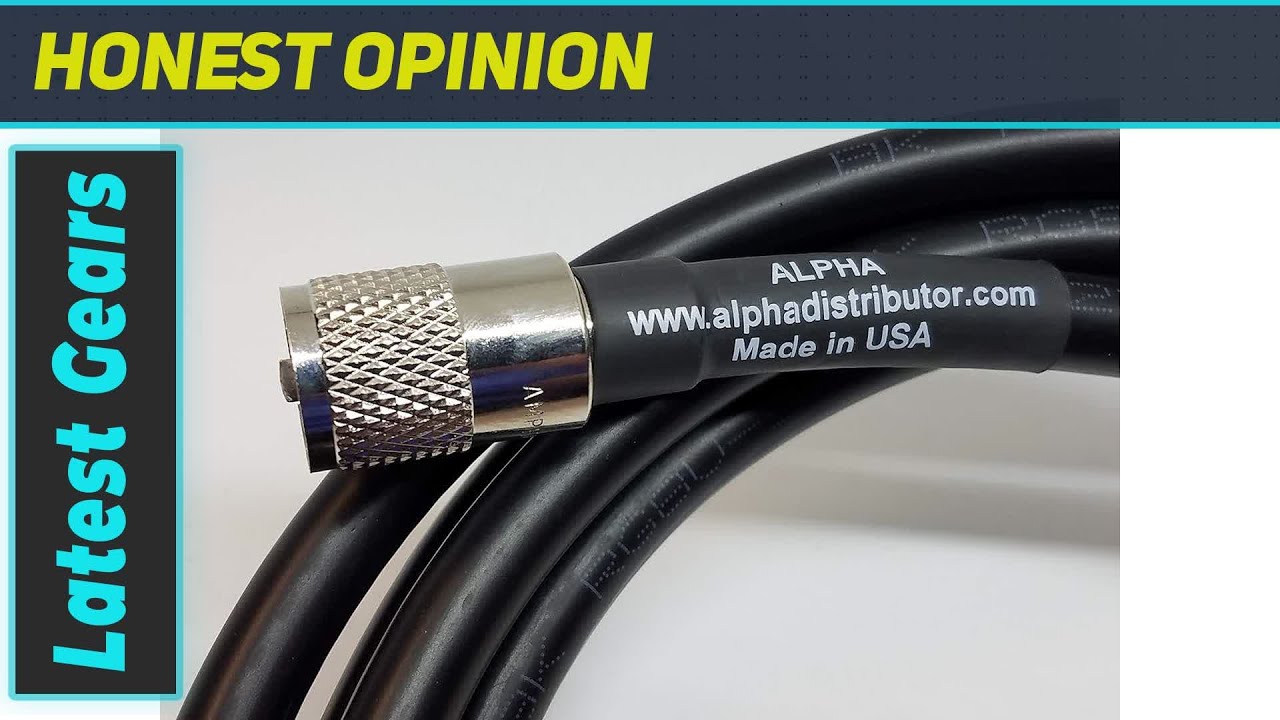 Alpha 3ft RG8u RG8 Coax Cb Ham Radio Cable with AMPHENOL PL259s Attached